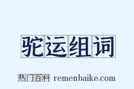 驼运组词是什么意思的图片